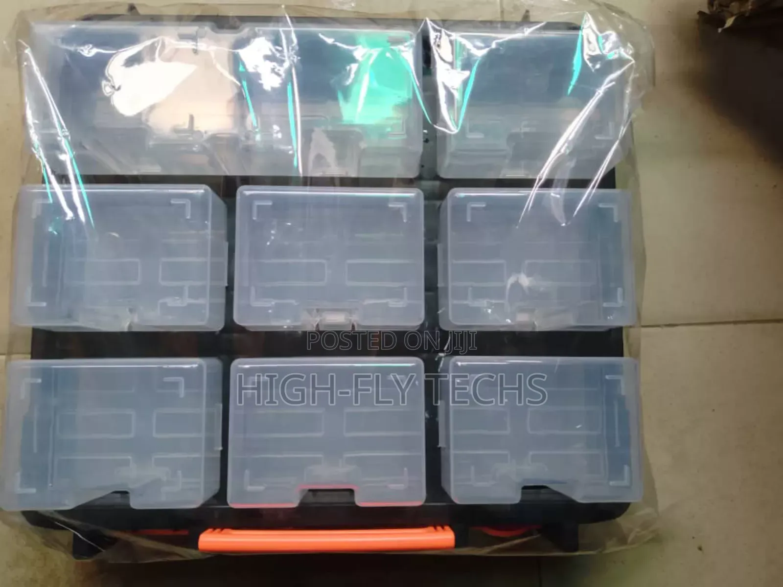 Empty Plastic Tools Box With Drawers