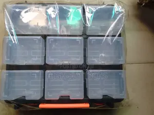 Empty Plastic Tools Box With Drawers