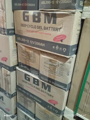 12v220ahms G B M Gel Battery Series