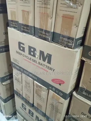 12v180ahms G B M Gel Battery Series