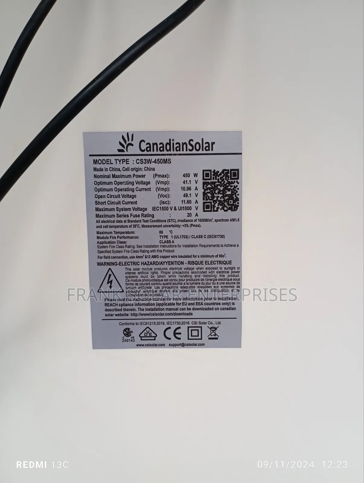 Canadian Solar Panels 450watts