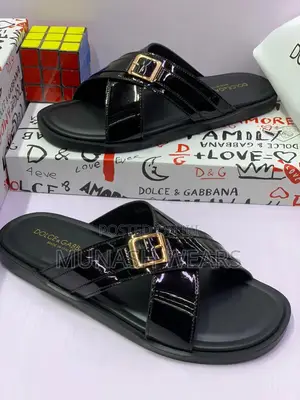 Dolce Gabbana Leather Slippers