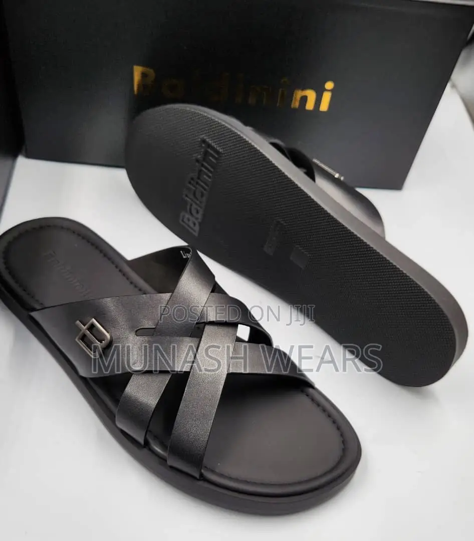 Italian Baldini Leather Slipers