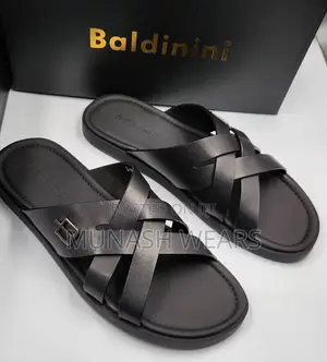 Italian Baldini Leather Slipers