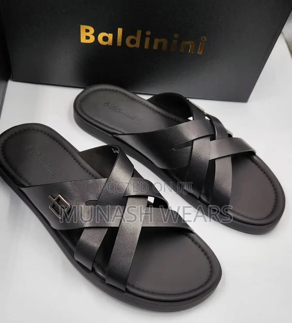 Italian Baldini Leather Slipers