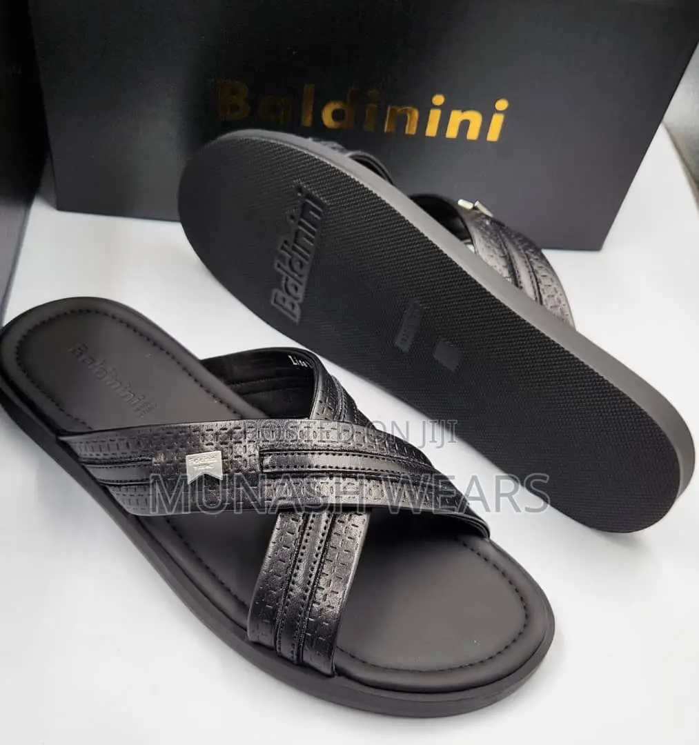 Italian Baldini Leather Slipers