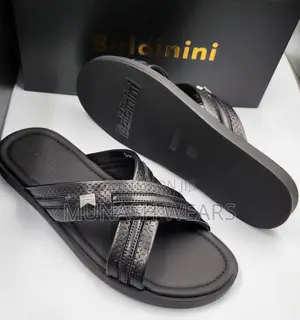 Italian Baldini Leather Slipers