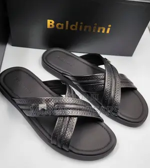 Italian Baldini Leather Slipers