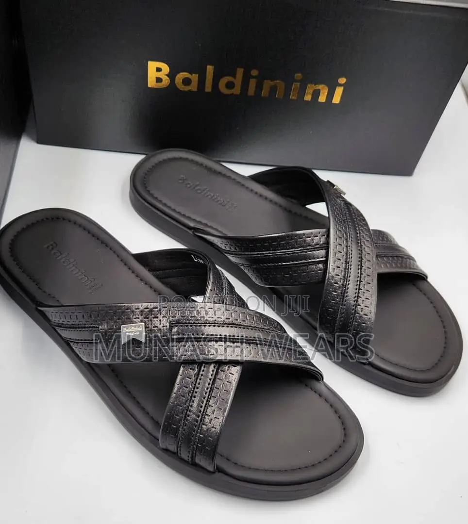 Italian Baldini Leather Slipers