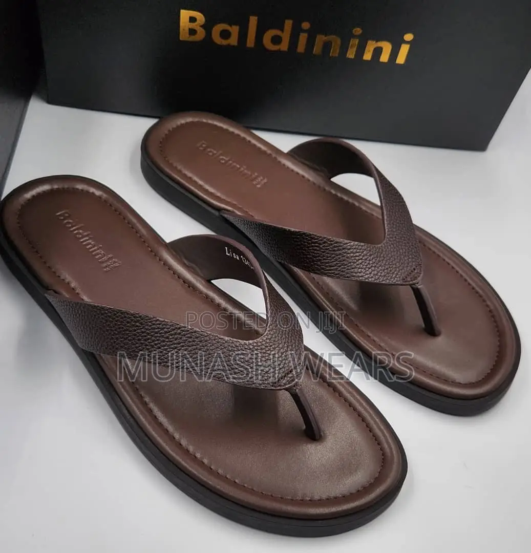 Italian Baldini Leather Slipers