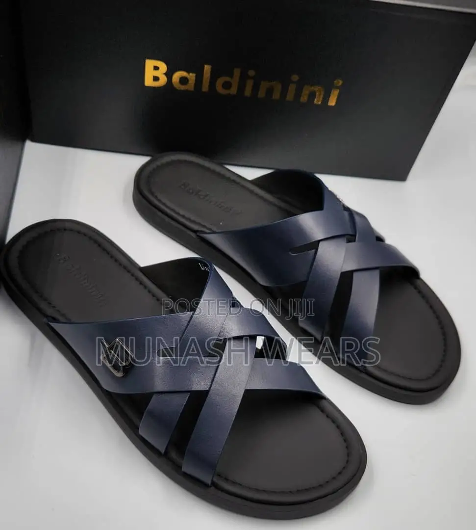 Italian Baldini Leather Slipers