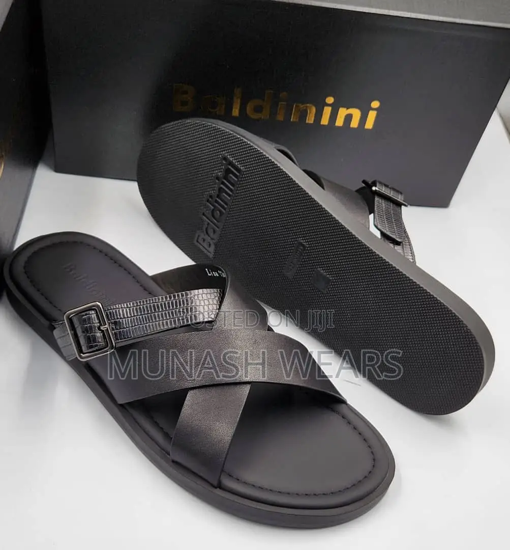 Italian Baldini Leather Slipers