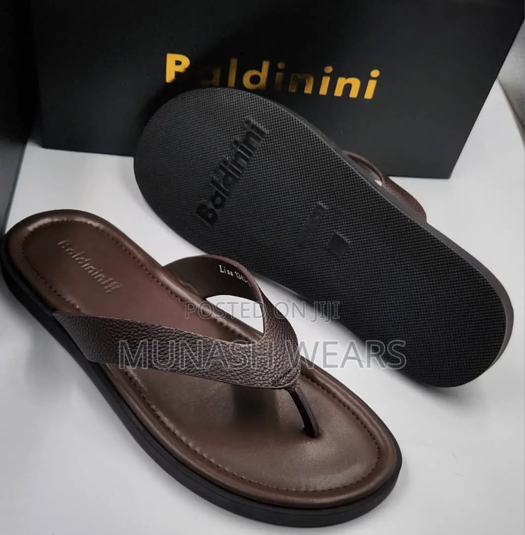 Italian Baldini Leather Slipers