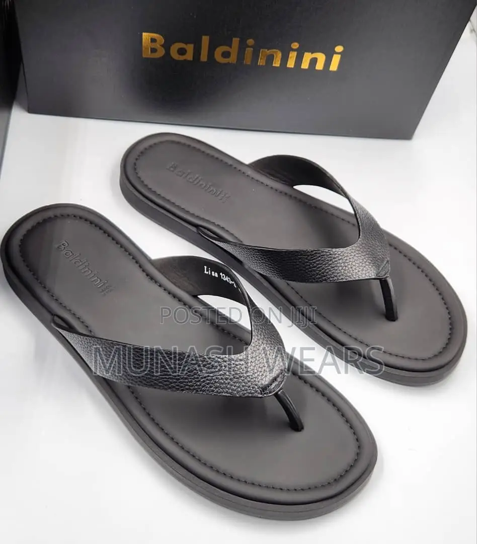 Italian Baldini Leather Slipers