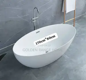 Egg Shaped Executive Plain White Bathtub