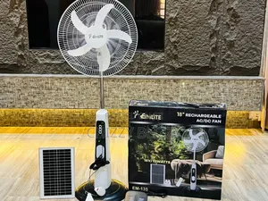 Eimlite Rechargeable 18inch Fan With Solar Panels Nd Bulbs