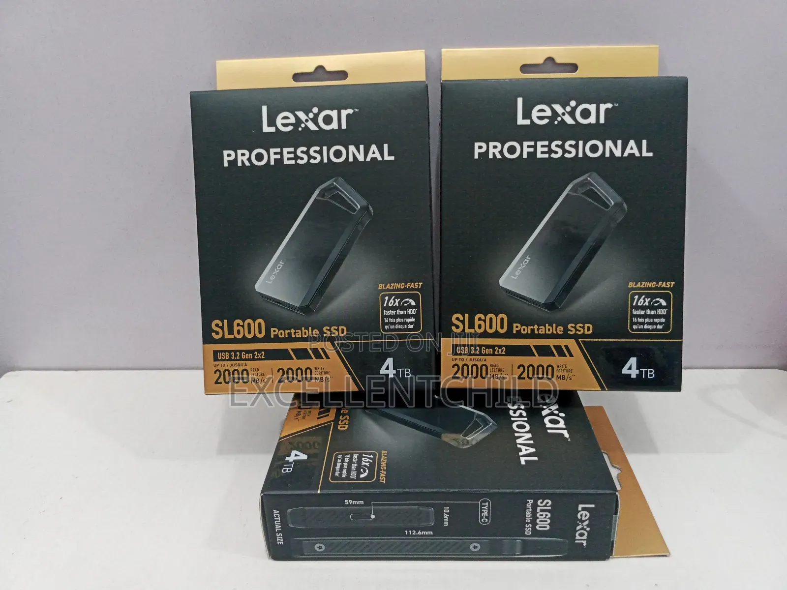 Lexar 4TB SL600 Portable SSD Up to 2000mb/S Read Write Speed