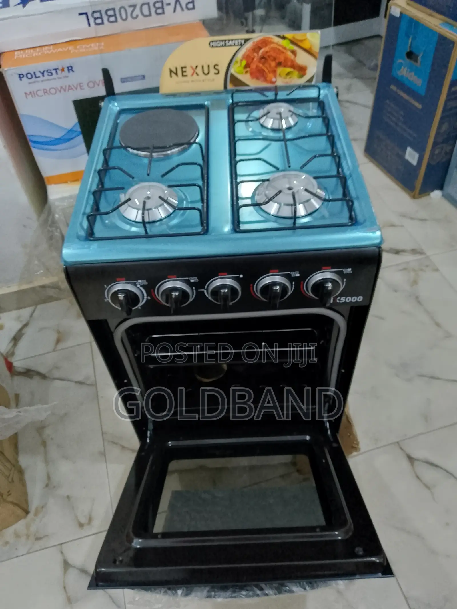 Nexus 3+1 Auto Ignition Gas Cooker With Enamel Pan Support