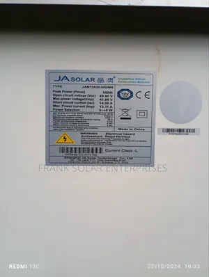 J a Solar Panel 550watts