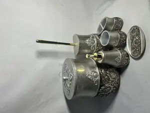 6 in 1 Bathroom Silver Set