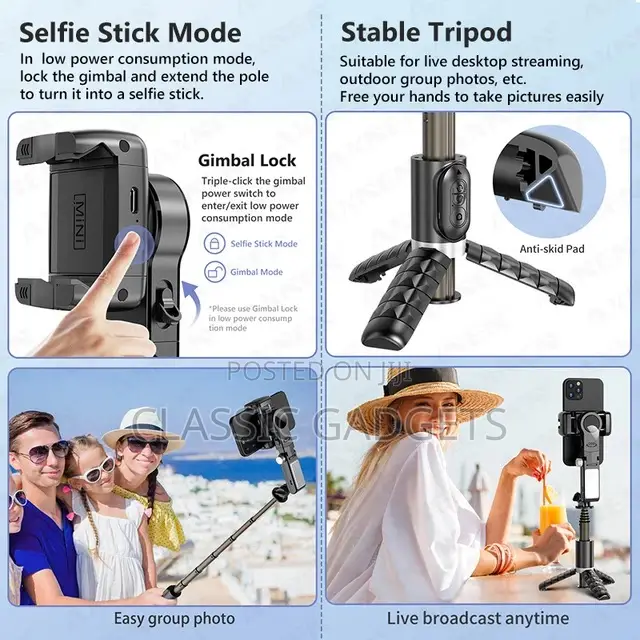 Q18 Desktop Gimbal Stabilizer With Smart Tracking Mode