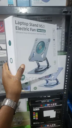 Multifunction Laptop Stand V5.1 360 Base With Electric Fan