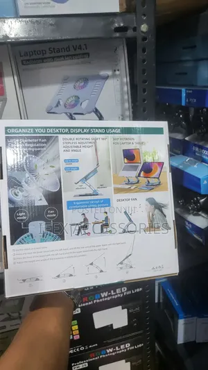 Multifunction Laptop Stand V5.1 360 Base With Electric Fan