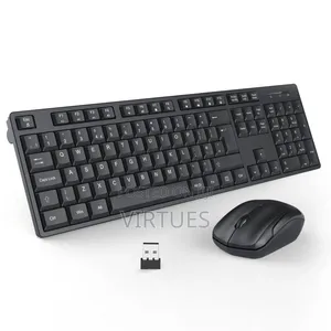 Generic Wireless Keyboard and Mouse - White and Black