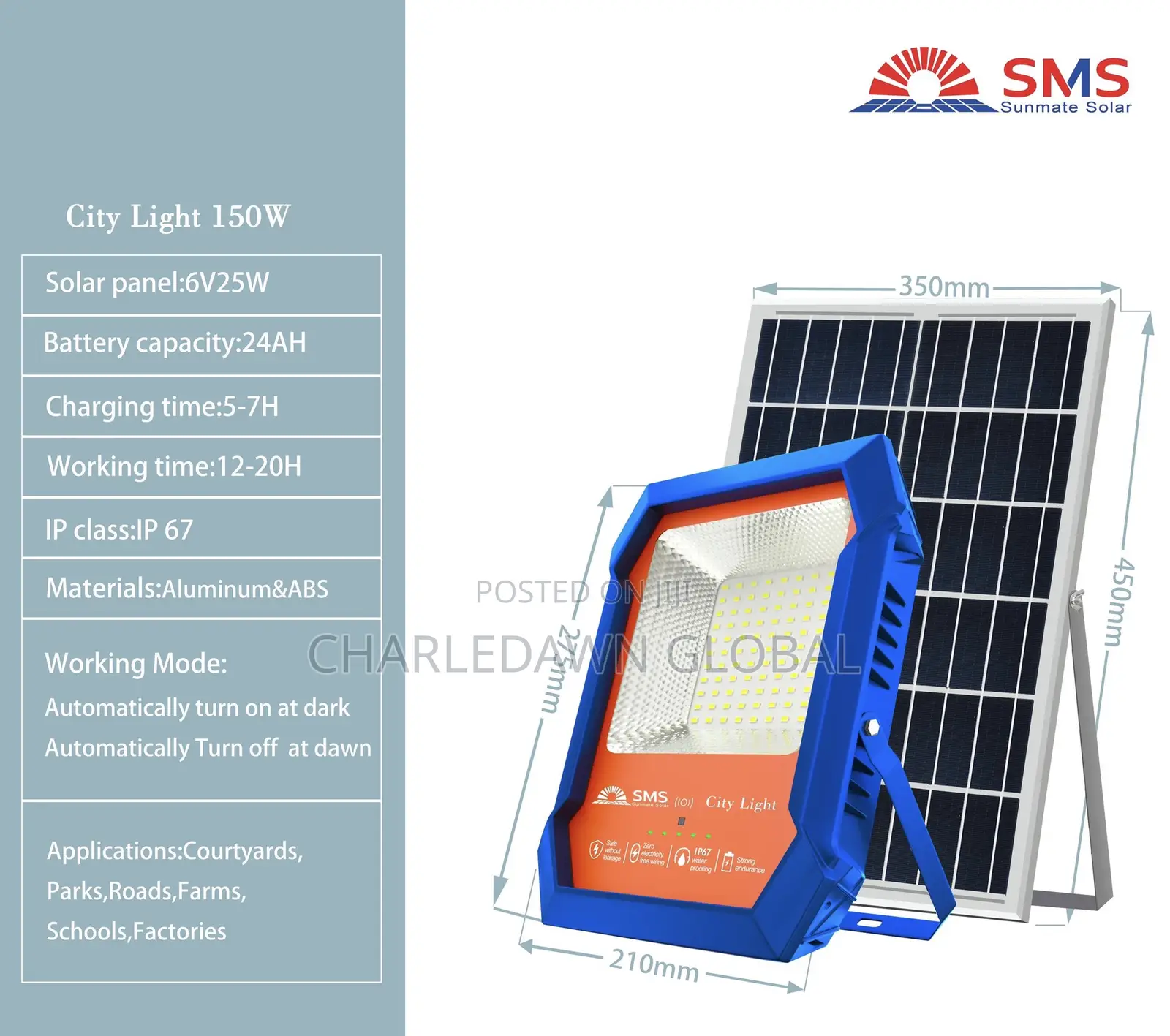 150W SMS Solar City Light Series