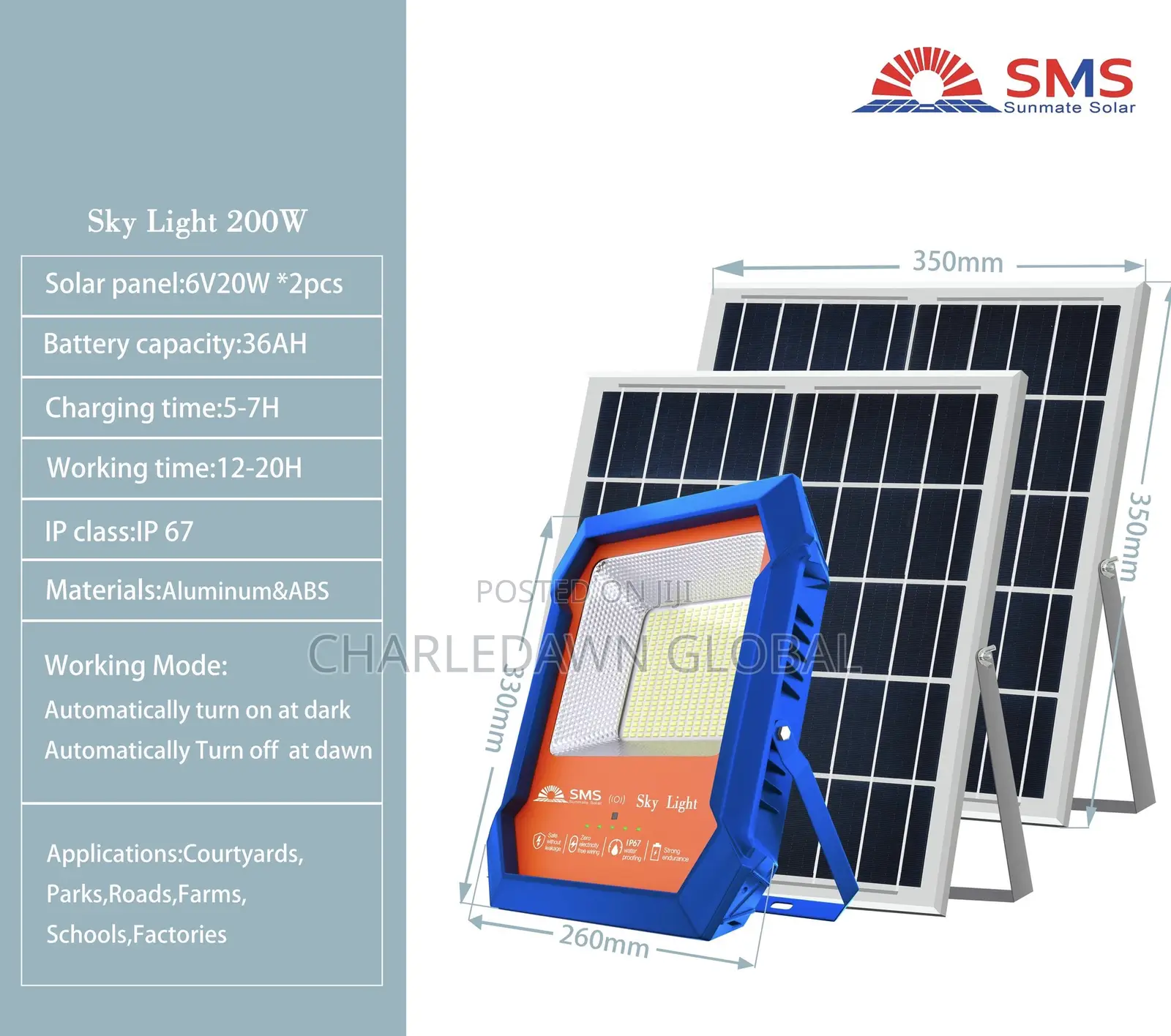 200W SMS Solar City Light Series