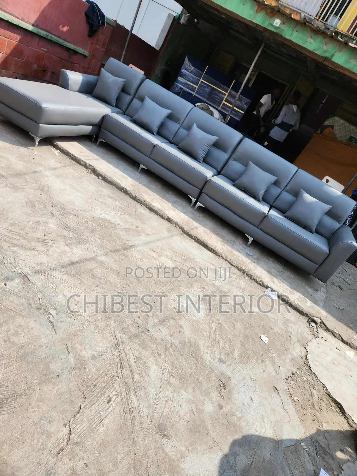 14ftby6ft Leather L-Shaped Sofa