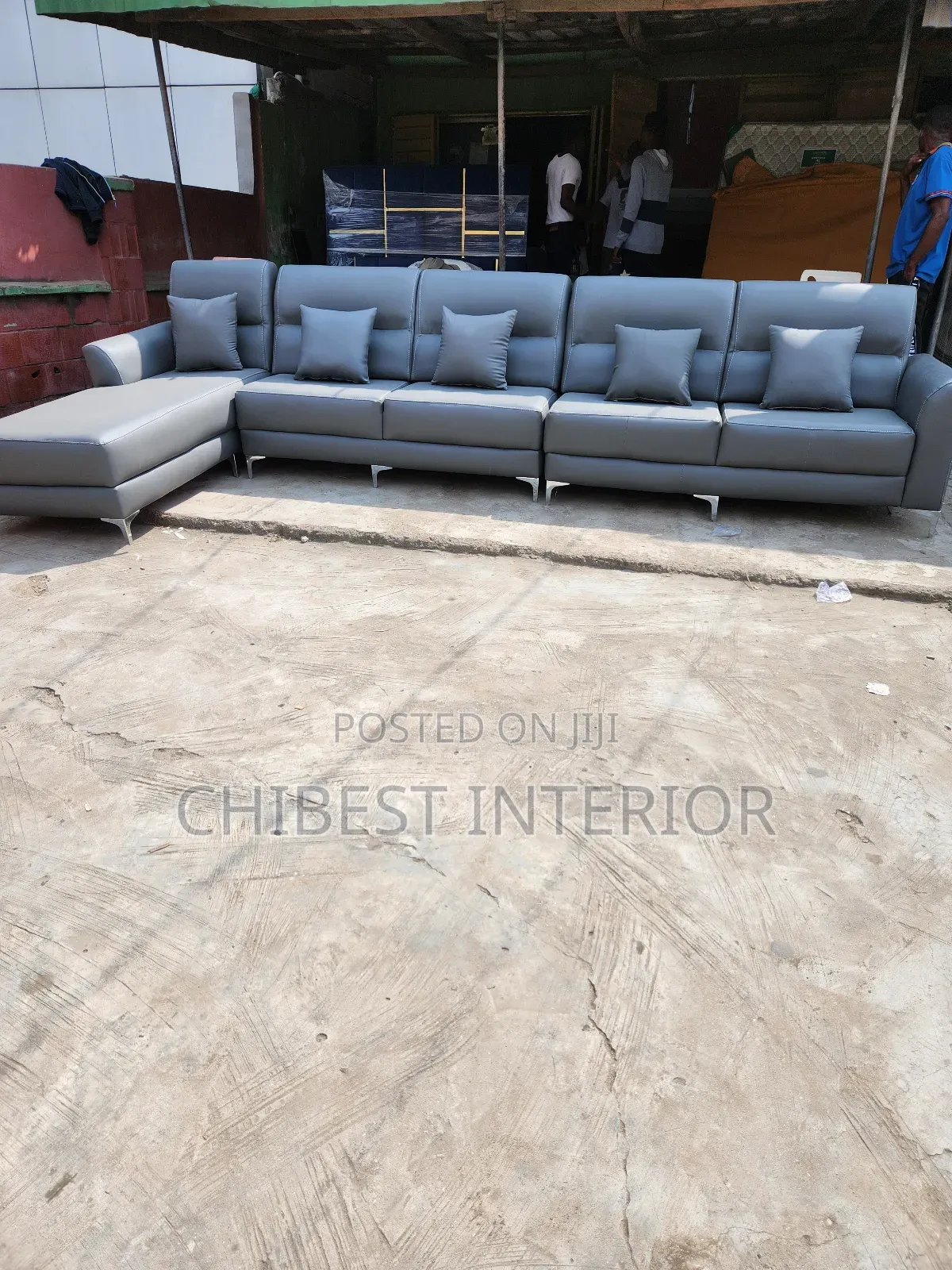 14ftby6ft L-Shaped Sofa Made With High Quality Leather