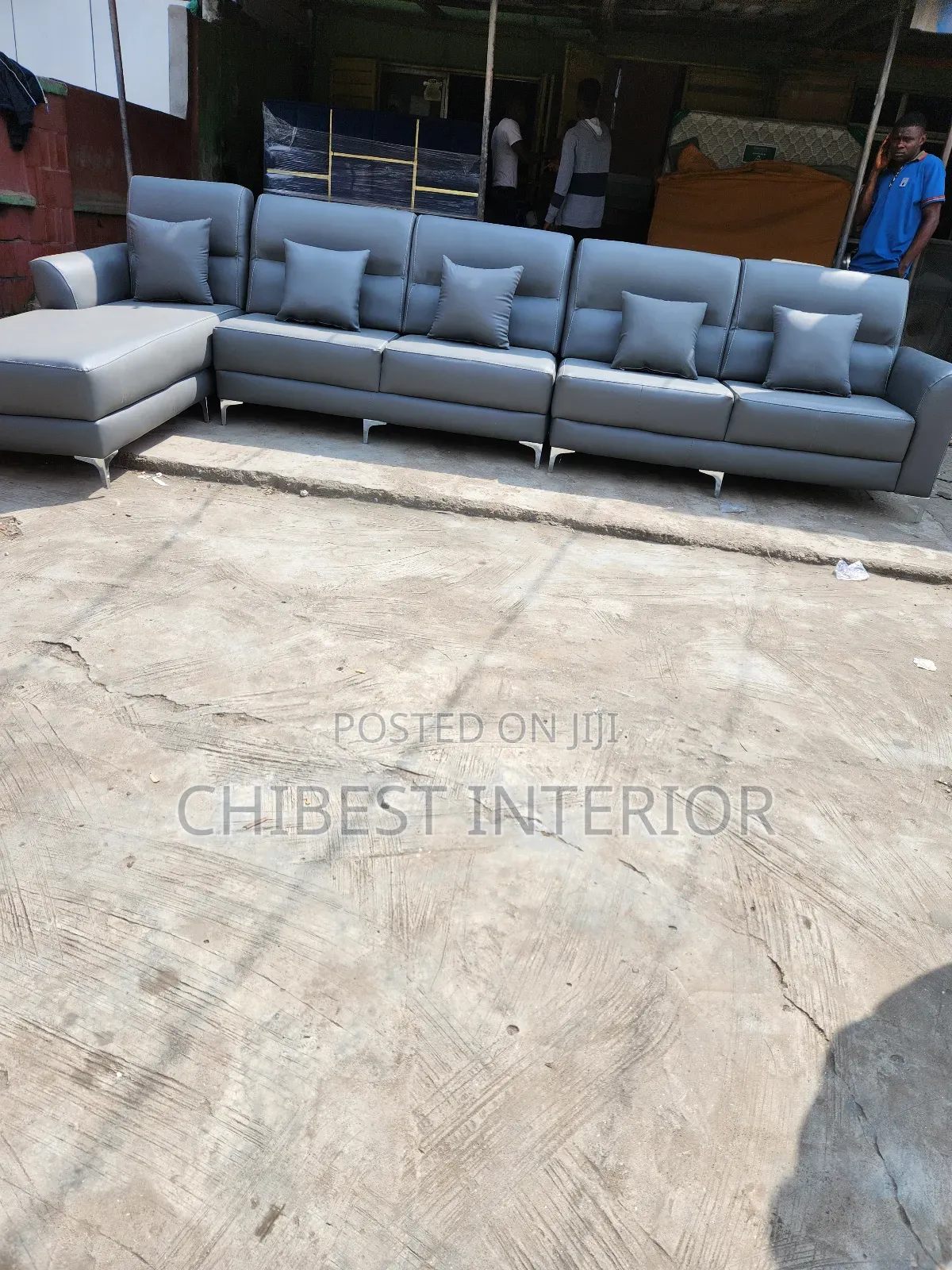 Quality 14ftby6ft Tall L-Shaped Leather Couch