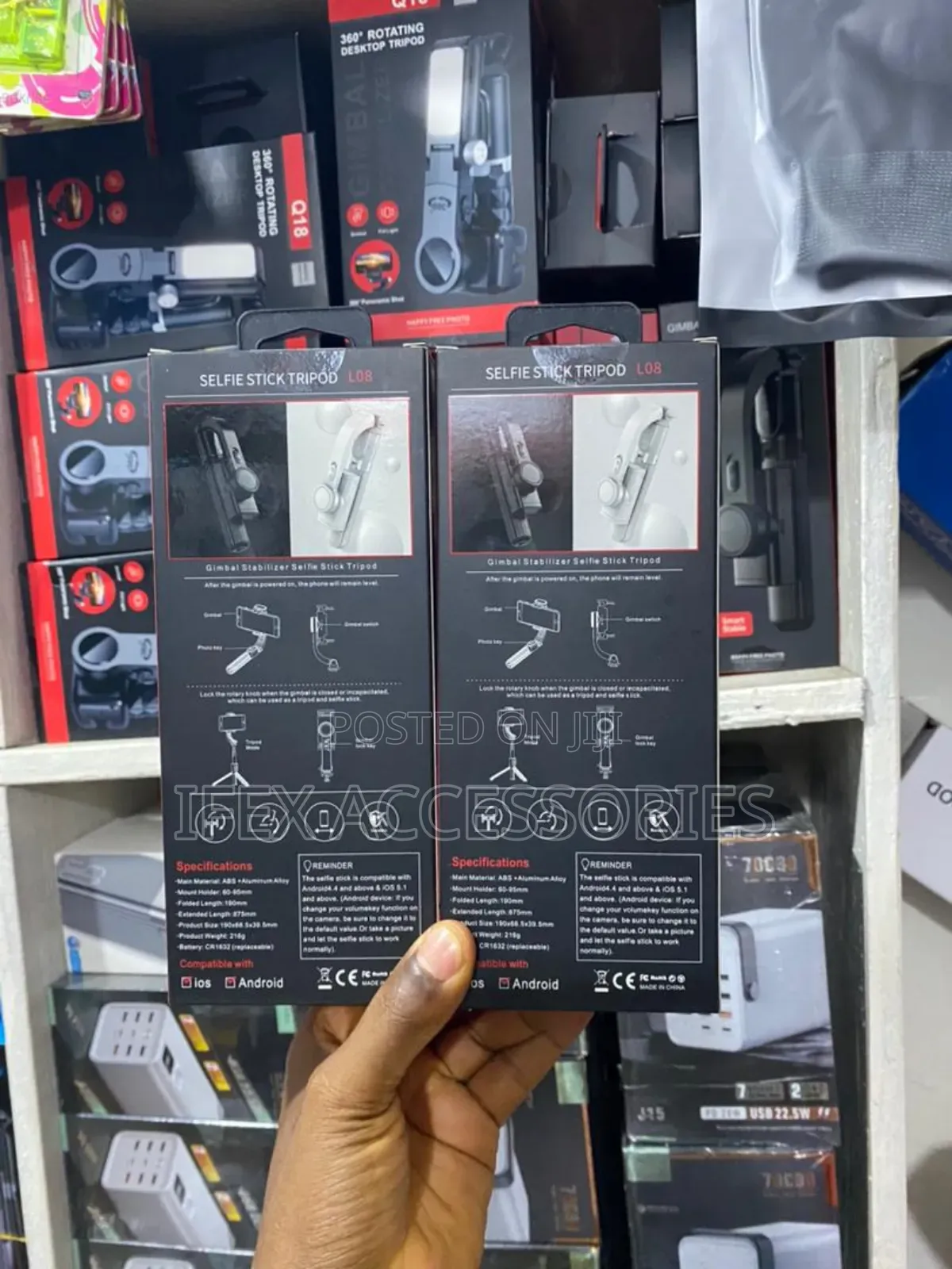 L08 Anti-Shake Tripod Gimbal Stabilizer Selfie Stick