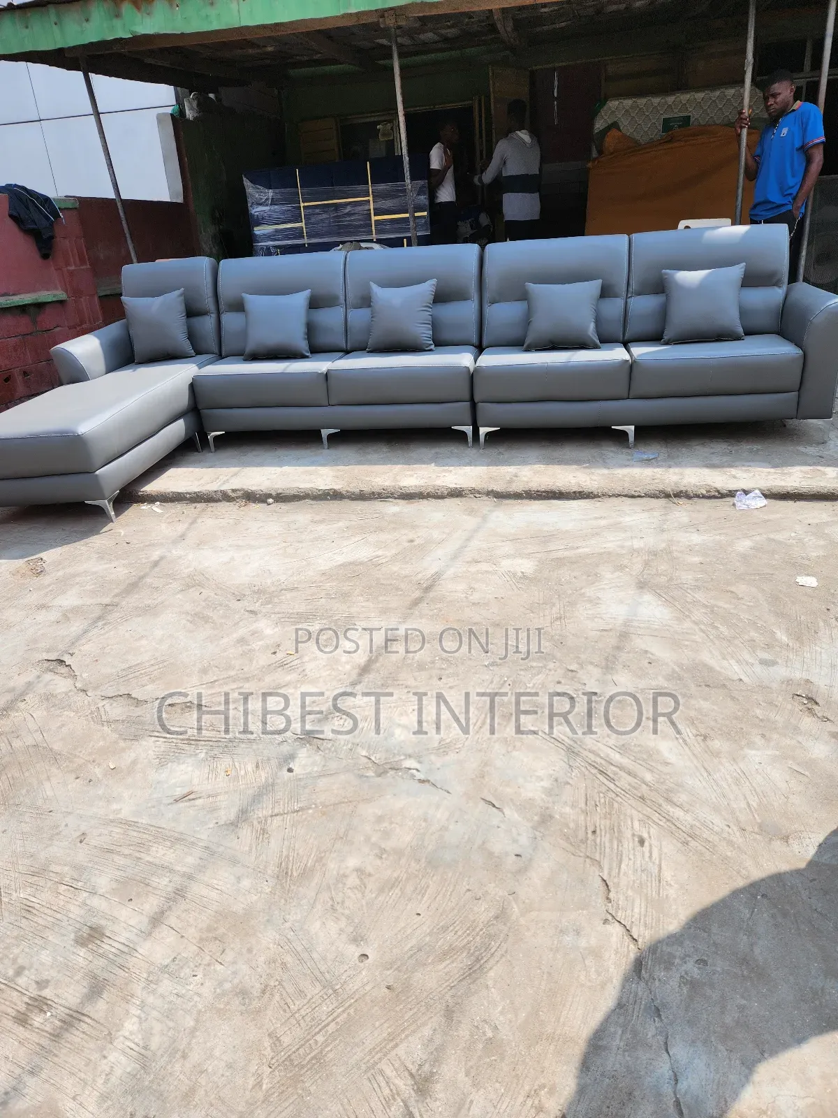 14ftby6ft L-Shaped Couch Made With Quality Leather