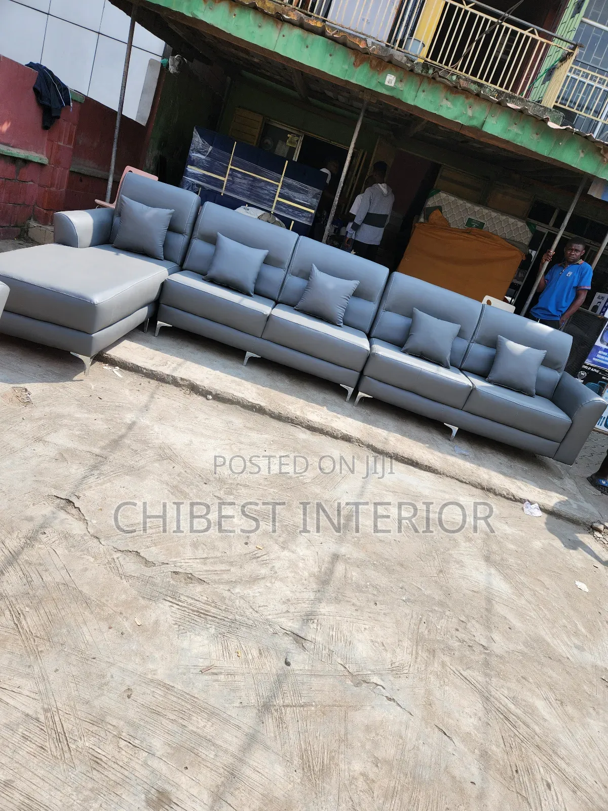 Luxury 14ftby6ft L-Shaped Sofa Made With High Quality Leathe