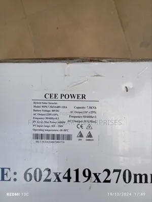7.5kva/48v Cee Power Solar Hybrid Inverter
