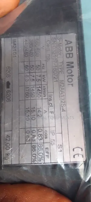 Abb Electric Motor 7.5kw 1450rpm