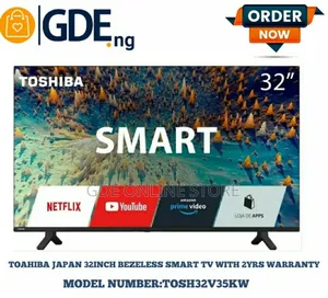 Toshiba 32inch Bezeless Vidaa Smart Tv With 2 Years Warranty