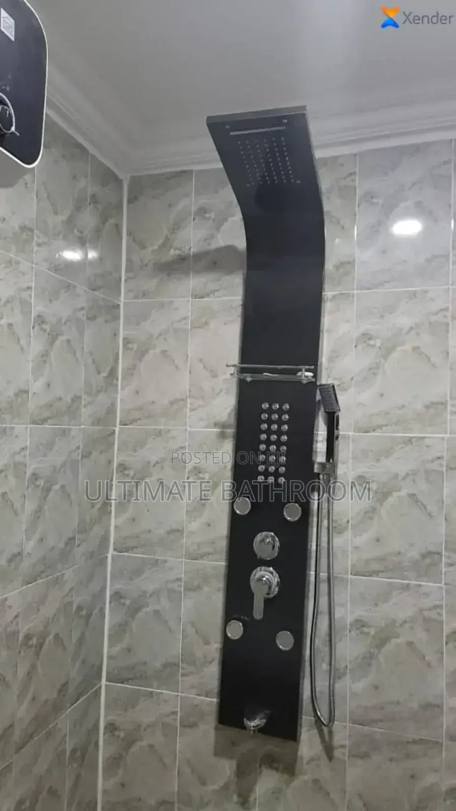 Black Power Shower With Nozzle