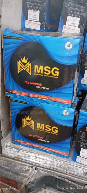 12v22ahms M S G Solar Tubular Battery