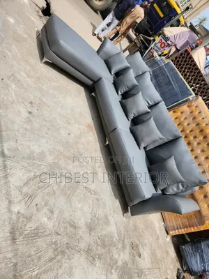 10ftby6ft Tall L-Shaped High Quality Leather Couch.