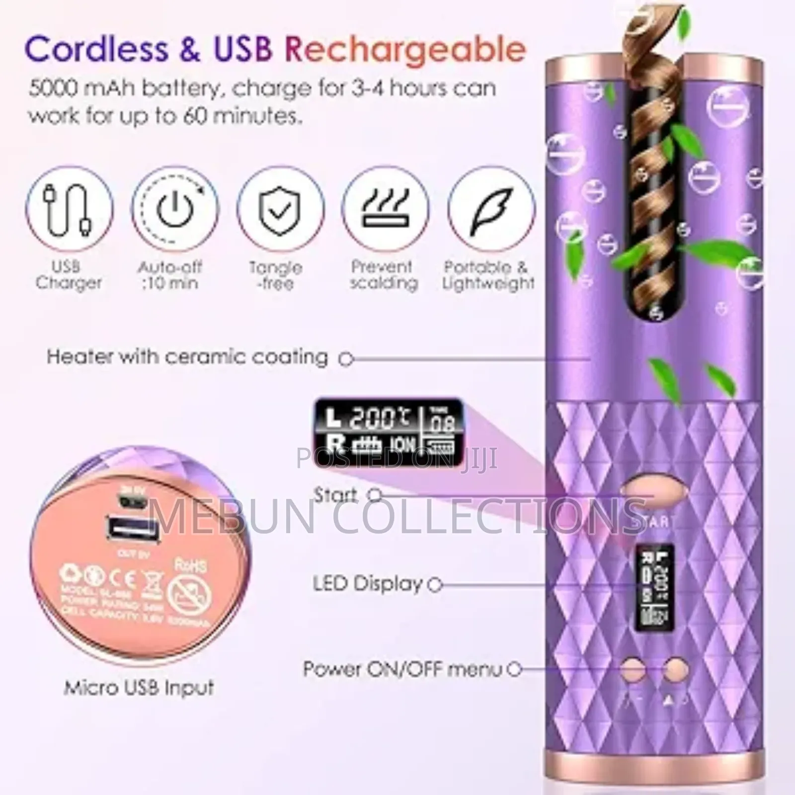 Cordless Automatic Hair Curler
