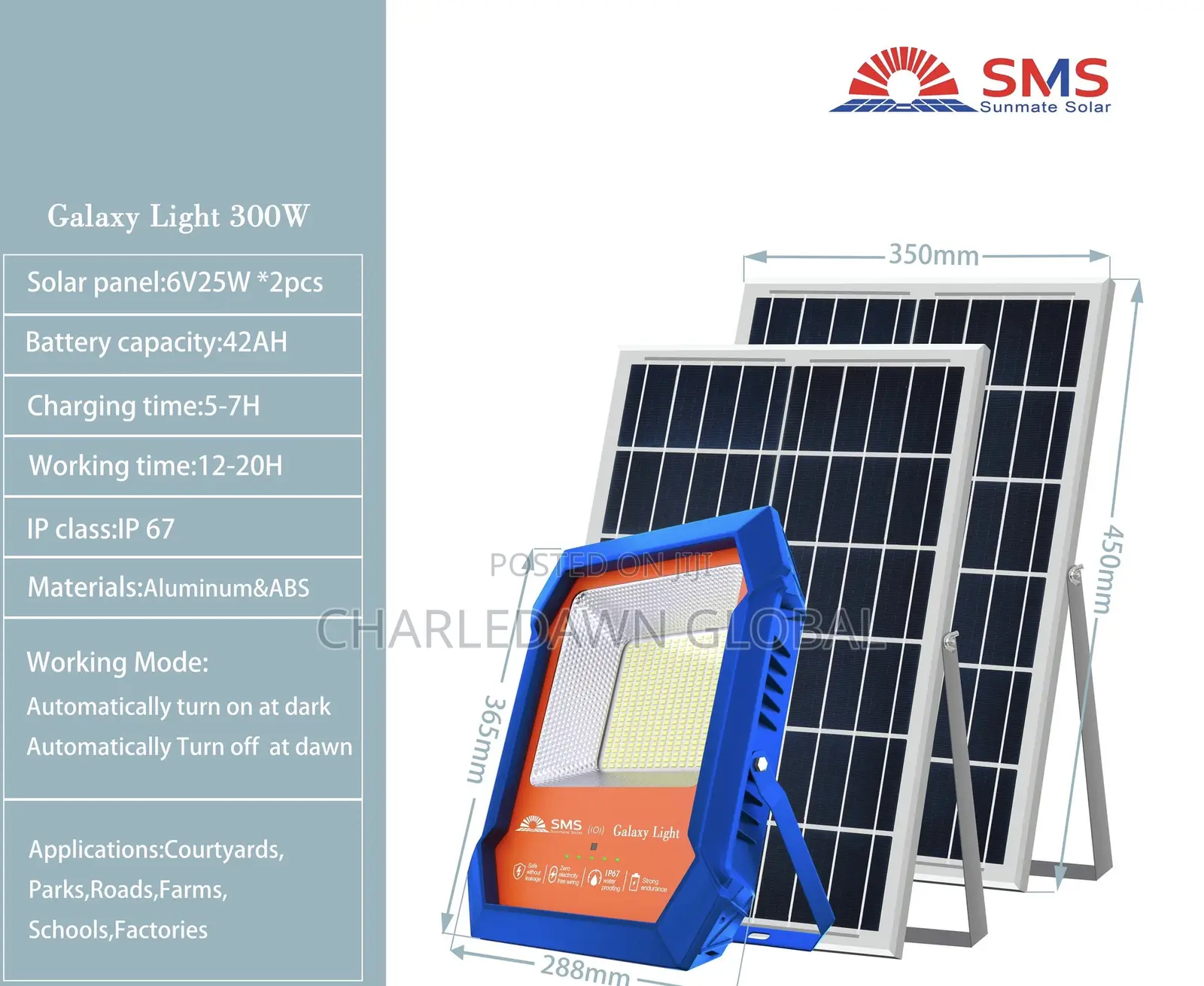 300W SMS Solar City Light Series