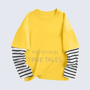 Unisex Boys and Girls Striped Hand Long Sleeves T-Shirt Polo