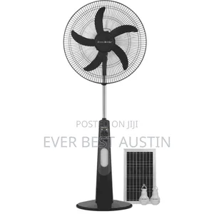 Photo - Power Deluxe 18inches Solar 3in1 Rechargeable Fan