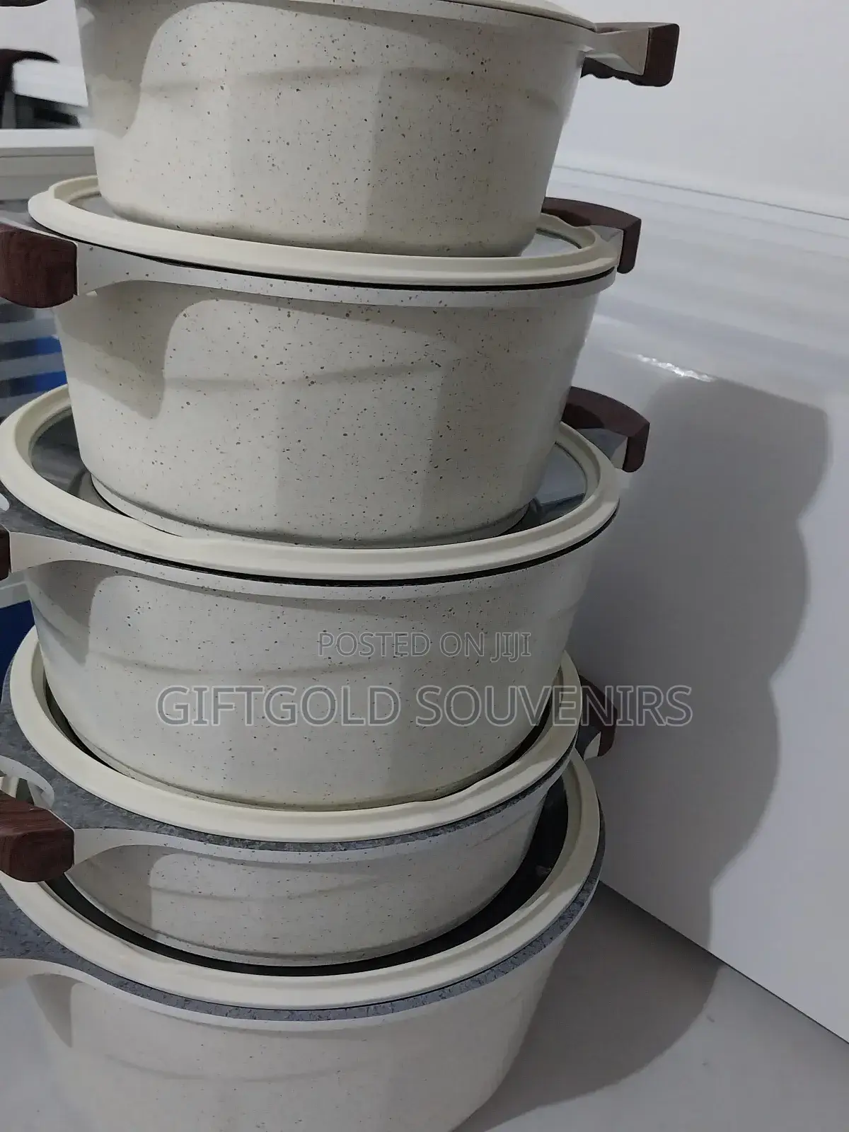 14pcs Quality Granite Cookware Set-off White