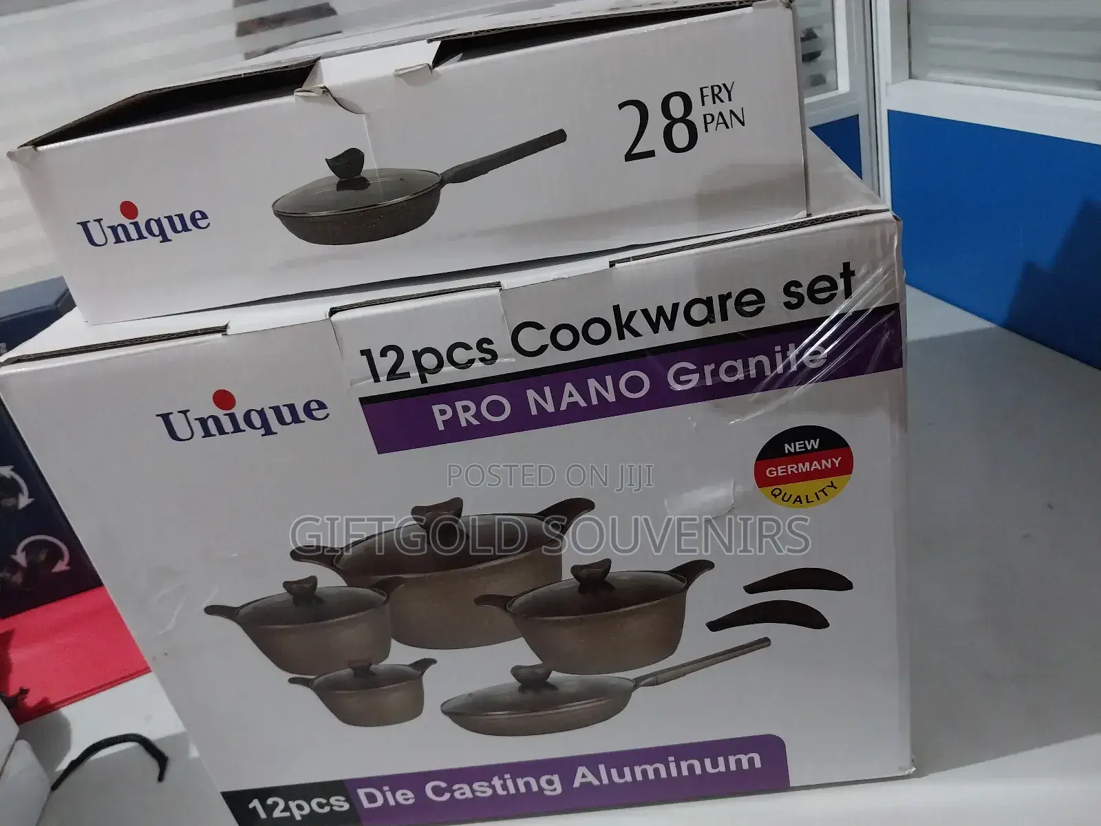 12pcs Granite Cookware Set- Brown