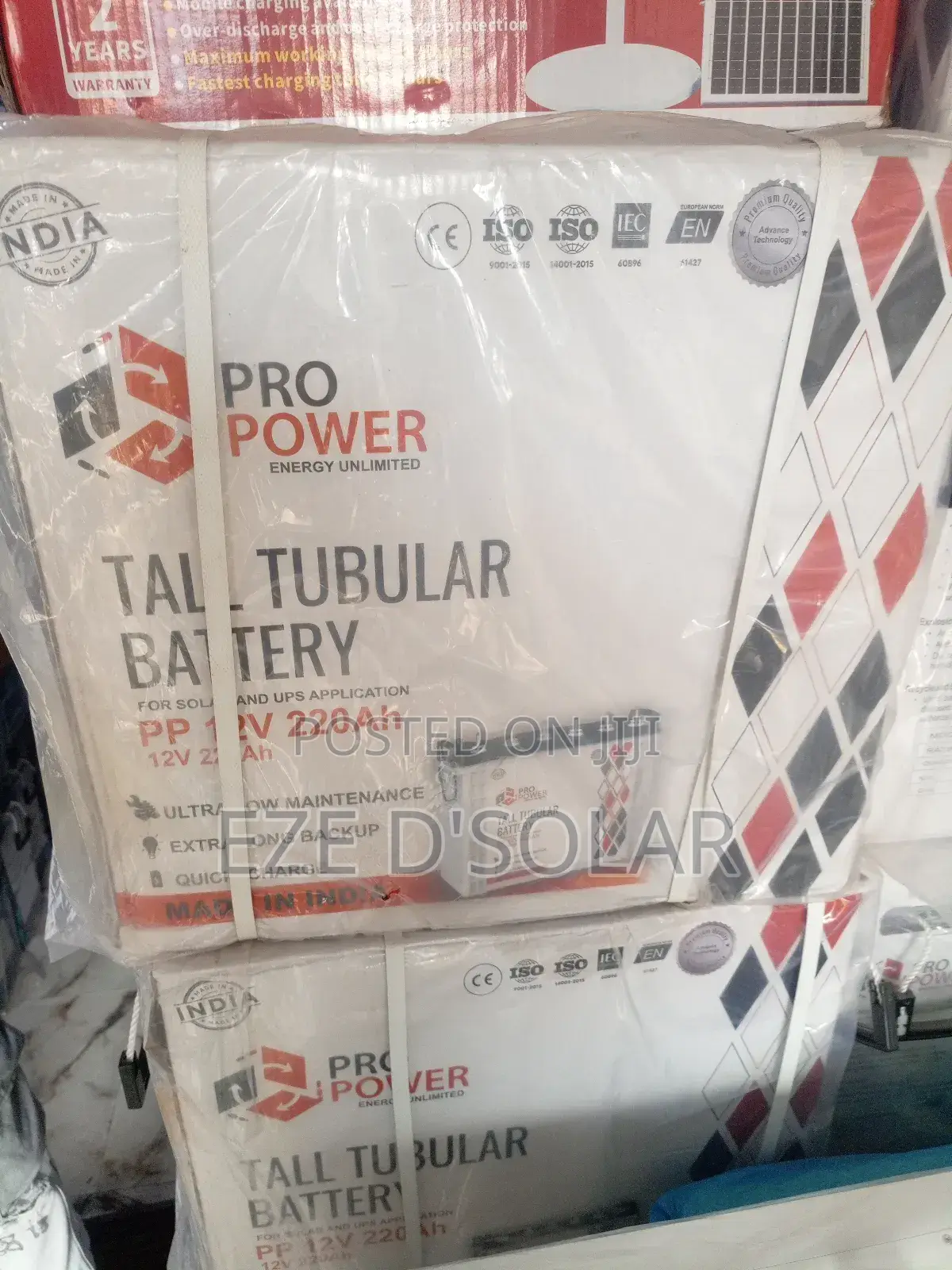 220ah 12v Pro Power Solar Battery