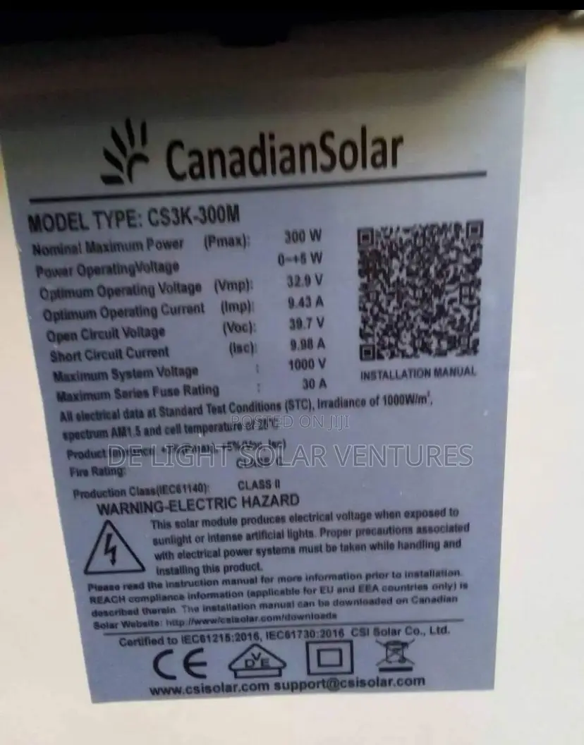 300 Watts Canadian Solar Panel's